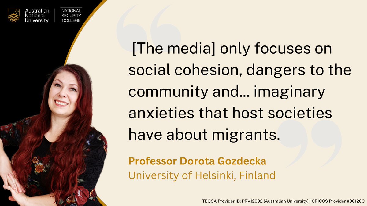 ANU National Security College (@nsc_anu) on Twitter photo 🎙️NEW PODCAST🎙️
How do negative portrayals of migrants and refugees impact social cohesion within a society?
Professor Kate Ogg <a href="/ANU_Law/">ANU Law School</a>, <a href="/alangamlen/">Alan Gamlen</a> <a href="/ANURegNet/">ANURegNet</a> and Professor Dorota Gozdecka <a href="/helsinkiuni/">University of Helsinki</a> join <a href="/IrelandPiper/">Dr. Danielle Ireland-Piper</a> to discuss why migration is at the centre of 🎙️NEW PODCAST🎙️
How do negative portrayals of migrants and refugees impact social cohesion within a society?
Professor Kate Ogg <a href="/ANU_Law/">ANU Law School</a>, <a href="/alangamlen/">Alan Gamlen</a> <a href="/ANURegNet/">ANURegNet</a> and Professor Dorota Gozdecka <a href="/helsinkiuni/">University of Helsinki</a> join <a href="/IrelandPiper/">Dr. Danielle Ireland-Piper</a> to discuss why migration is at the centre of
