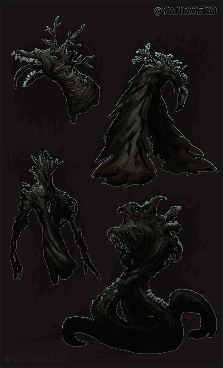 yanomeko's tweet photo. spooky tree horrors https://t.co/MzASwDKdNy