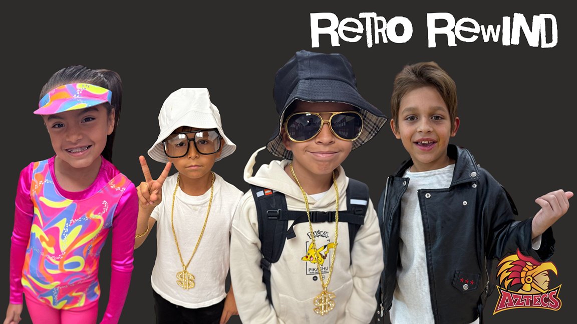 Retro Rewind today.  Promoting attendance in Aztecland! #OFOD,#THEDISTRCT,#Aztecstrong