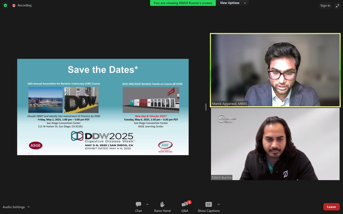 Violeta Popov, MD PhD (@popovvioleta) on Twitter photo If you missed the outstanding "ERCP in the bariatric patient" webinar tonight, you can view the recording <a href="/ABEbariatric/">ABE</a> <a href="/ASGEendoscopy/">ASGE GI Endoscopy</a> site. 👏👏 <a href="/NikhilKumtaMD/">Nikhil Kumta, MD, MS</a> #ManikAggarwal <a href="/MTPapaD/">Marianna Papademetriou, MD</a> <a href="/nyulangone/">NYU Langone Health</a> <a href="/NYULH_GastroHep/">Gastroenterology & Hepatology | NYU Langone Health</a> If you missed the outstanding "ERCP in the bariatric patient" webinar tonight, you can view the recording <a href="/ABEbariatric/">ABE</a> <a href="/ASGEendoscopy/">ASGE GI Endoscopy</a> site. 👏👏 <a href="/NikhilKumtaMD/">Nikhil Kumta, MD, MS</a> #ManikAggarwal <a href="/MTPapaD/">Marianna Papademetriou, MD</a> <a href="/nyulangone/">NYU Langone Health</a> <a href="/NYULH_GastroHep/">Gastroenterology & Hepatology | NYU Langone Health</a>