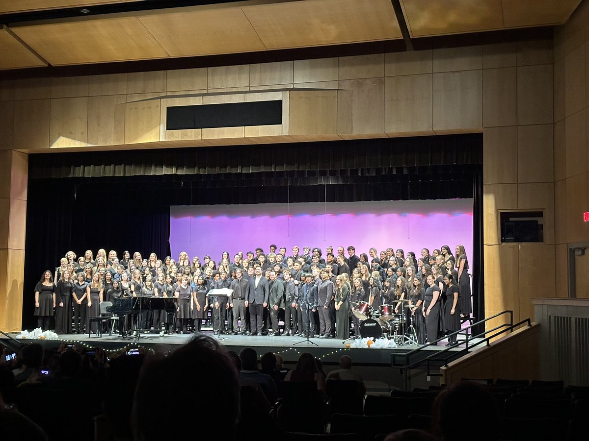 It is so exciting to see this many students involved in the Arts. Awesome concert tonight from the Green Hope Chorus
