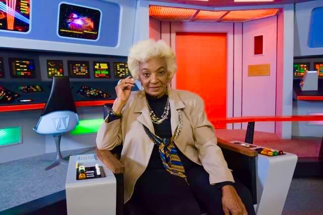 CawleyJamesM's tweet photo. The Great and Beautiful Nichelle Nichols when she visited Star Trek Tour! https://t.co/2Ct8mswjJ6