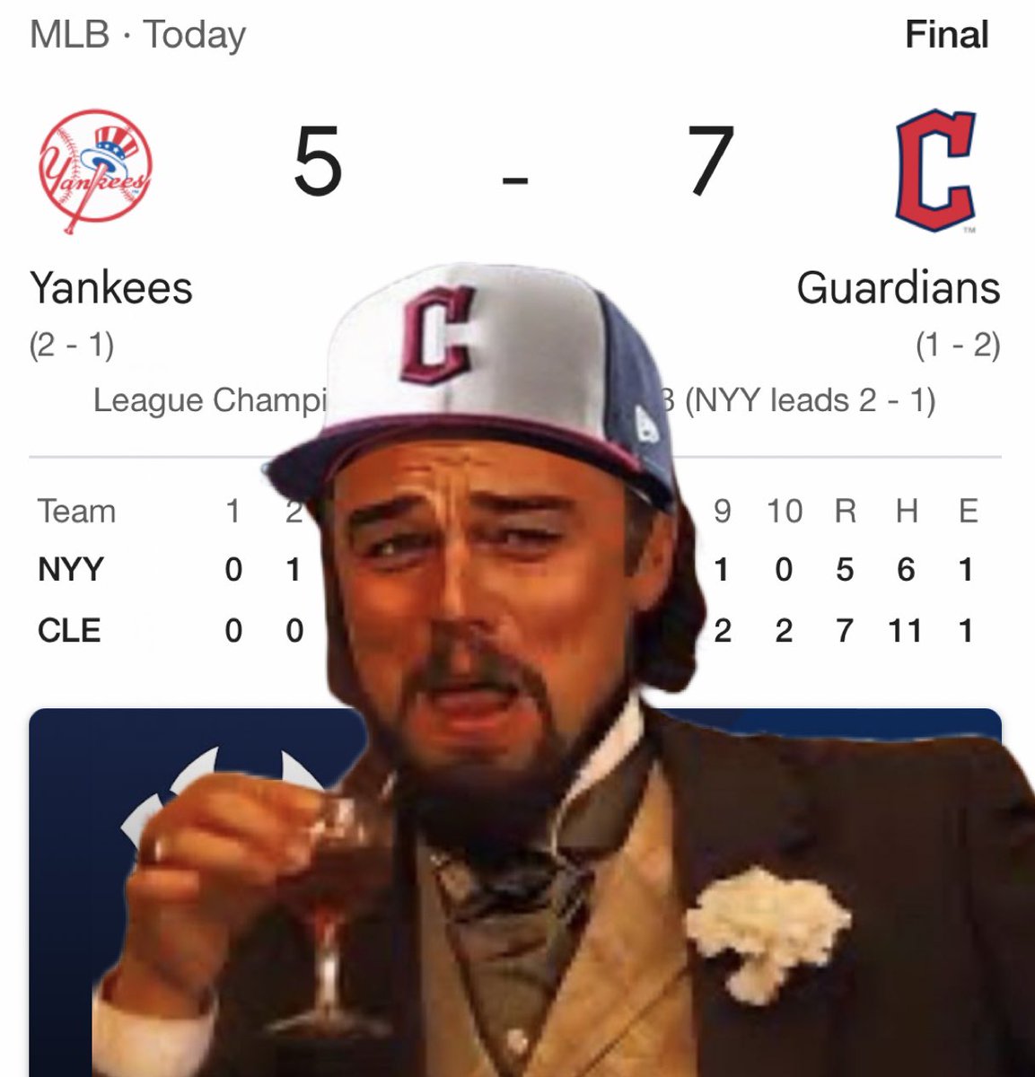 ARod: “The Yankees have an easy road to the World Series” 

Cleveland: