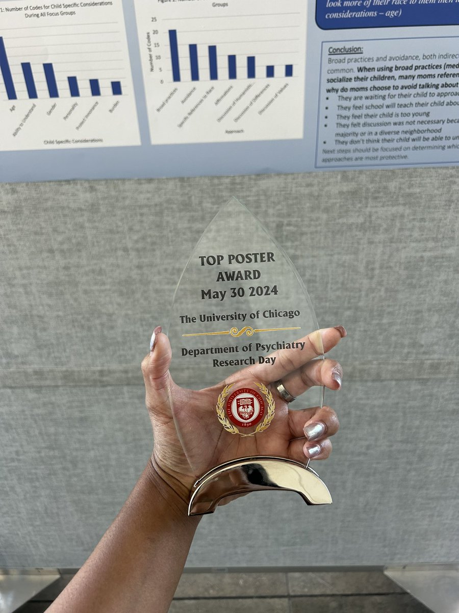 MarquesaMoore's tweet photo. A highlight this year: our child psychiatry research poster winning 1st place! #MedTwitter https://t.co/85e3xNbpYv