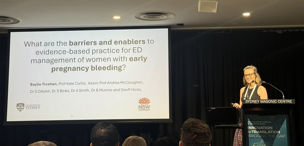 Dr James Hughes (he/his) (@perfectednurse) on Twitter photo <a href="/NurseBaylie/">Baylie Trostian</a> speaking on the the evidence for care in early pregnancy bleeding in the ED.
@CENAorg <a href="/redtraumakate/">Prof Kate Curtis</a> #ICEN2024 <a href="/NurseBaylie/">Baylie Trostian</a> speaking on the the evidence for care in early pregnancy bleeding in the ED.
@CENAorg <a href="/redtraumakate/">Prof Kate Curtis</a> #ICEN2024