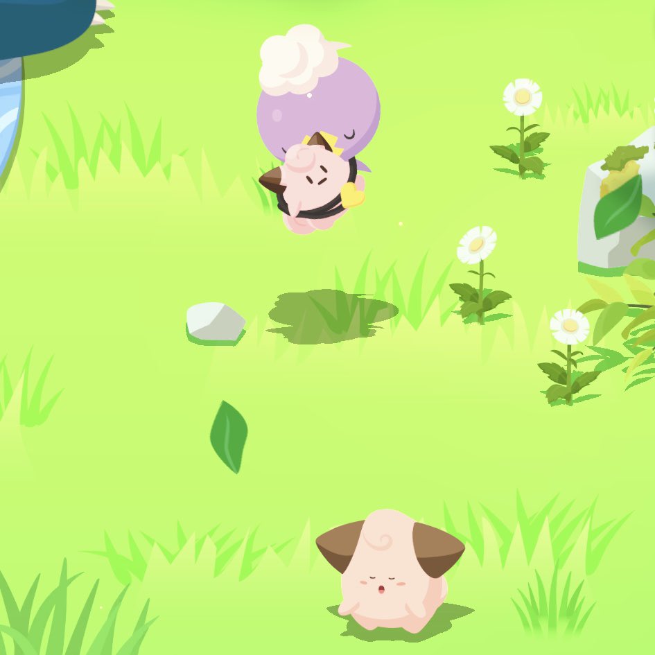 フワンテとピィの2ショット📸 #ポケモンスリープ