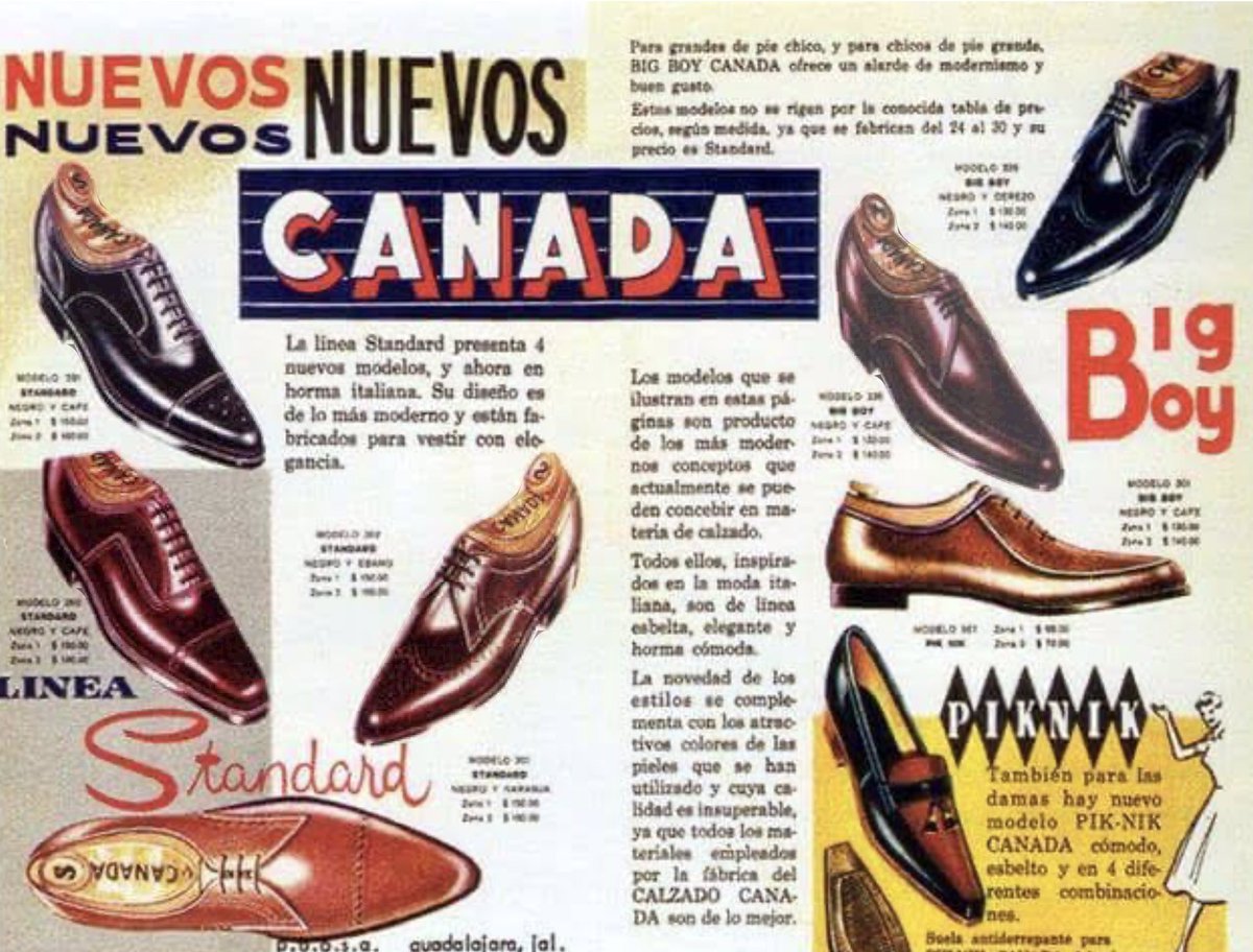 y_gabriellimx's tweet photo. CALZADO CANADÁ -Una historia que merece ser contada.

Salvador López Chávez, zapatero de Guadalajara que heredó el oficio de su padre, Don Aurelio, ideó fundar una fabriquita de calzado en su ciudad natal, dejando atrás el método artesanal con que habían… https://t.co/fj1dpnNw6V