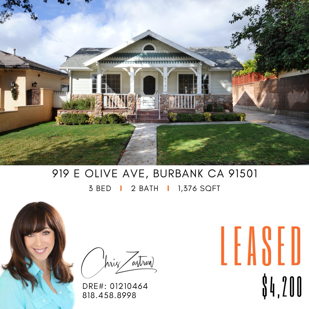 ZastrowRealtor's tweet photo. JUST LEASED IN BURBANK-
Another successful lease in the books! If you own rental property and need help navigating the new rental laws and requirements, or if you're looking for top-quality tenants, I am here to help! 
#BurbankRealEstate #JustLeased https://t.co/RwUxNd7PnH