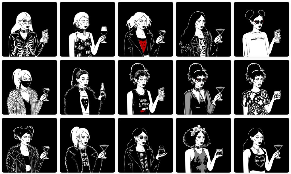 This is still one of my favorite early pfp NFTs. Love the art and vibe. <a href="/sad_girls_bar/">Sad Girls Bar</a>