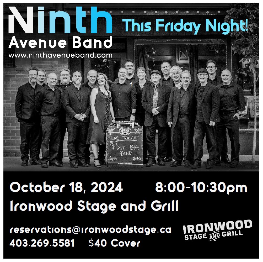 Singing Big Bad Band Tunes #fridaynight #October18 with Ninth Avenue Band at the <a href="/IronwoodStage/">Ironwood Stage</a> in #Calgary ! Show starts 8pm!