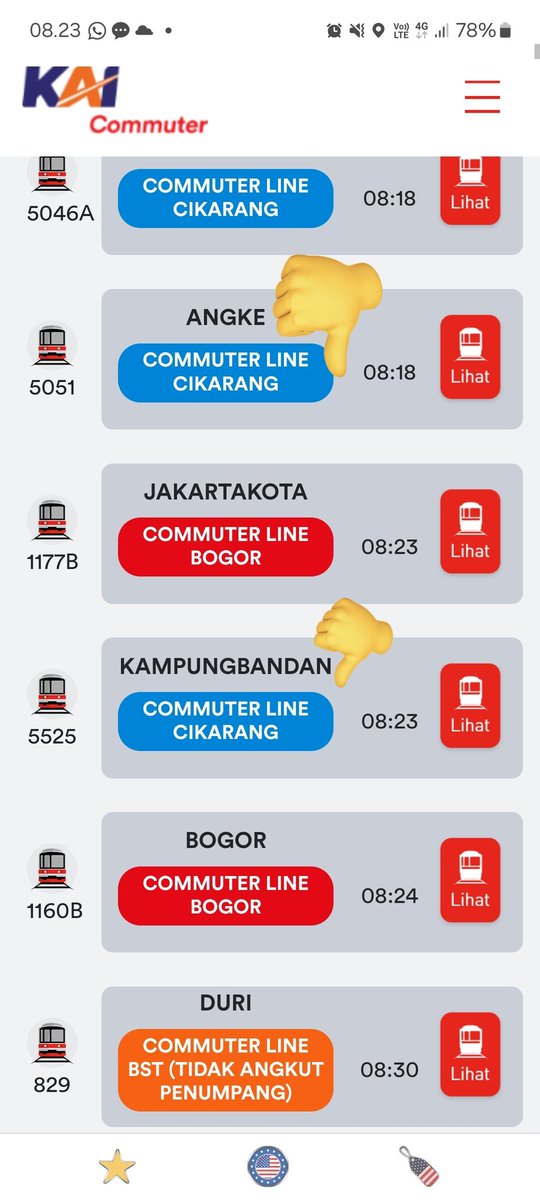Kalo gabisa on time gausah kasih jadwal kaya gini..!!!manggarai-angke yg 08.18 ga ada...yg manggarai-kp.bandan NGARET ..💩
