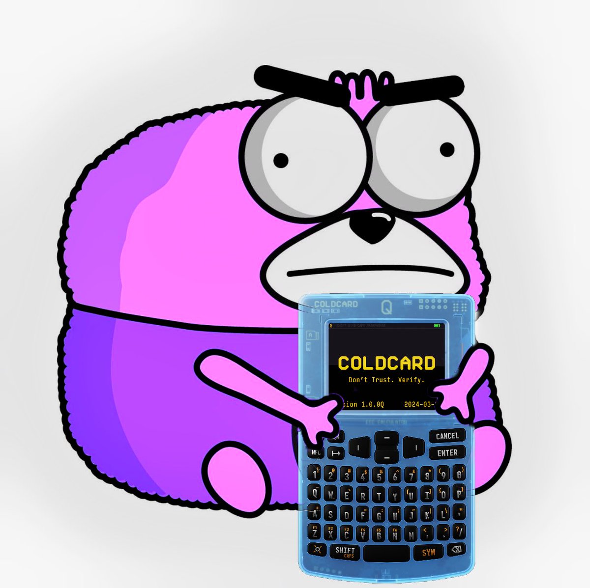 YellOffender's tweet photo. @COLDCARDwallet Glow in the dark like my pee https://t.co/hZHsnb2jcH