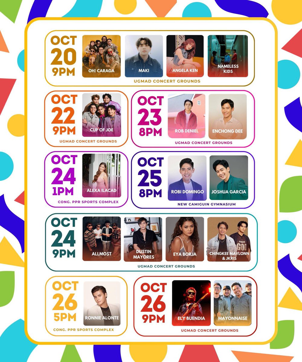 petmcl's tweet photo. Star Studded line up! #45thLanzonesFestival #CamiguinIsland #IsleVisitCamiguin #IsleBeThere #IsleCelebrate #LanzonesFestival2024 https://t.co/sdLGzMliCm