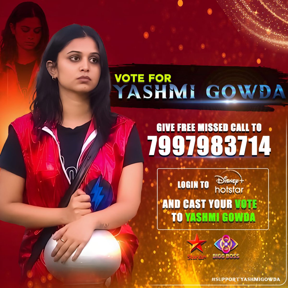 UrsRvs's tweet photo. Vote for #YashmiGowda
Give a Missed Call to: π 7997983714
#VoteForYashmi #SupportYashmi #BiggBoss8Telugu #Nikhil #Yashmi #Prerana #Prithvi #VishnuPriya #Nabeel https://t.co/oX4rHRi95W