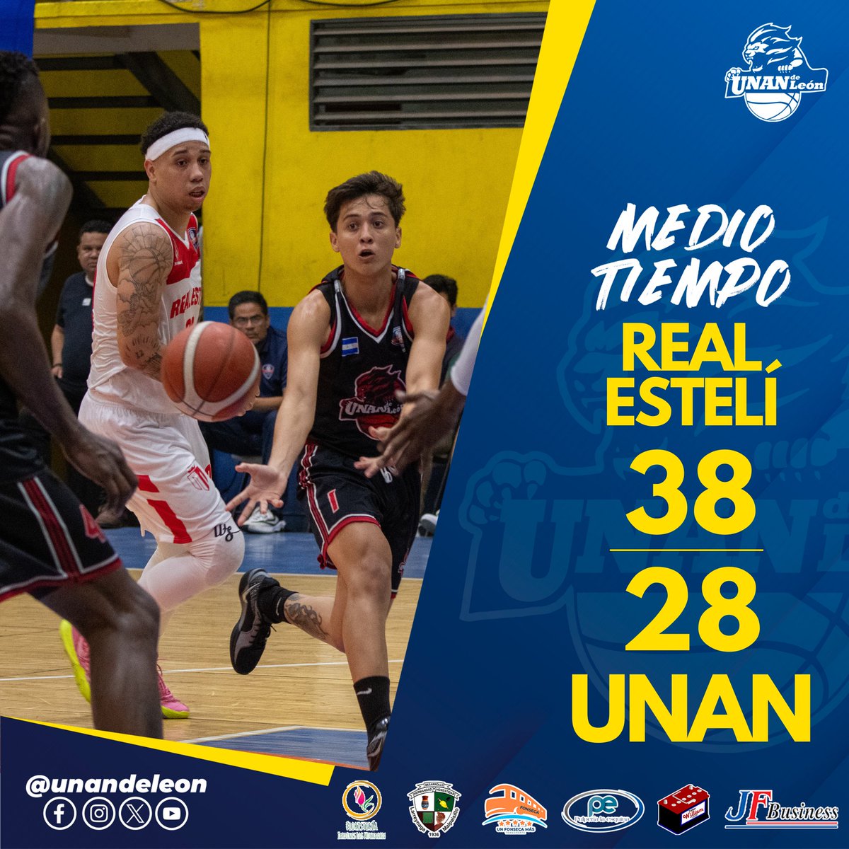 🏀 Finaliza el Segundo Cuarto 🦁

⛹️‍♂️ ¡Vamos UNAN! 🦁

 #UNANdeLeón 🦁
 #LSB2024 🏀 
#OrgullosamenteUNANLeón ⛹️‍♂️