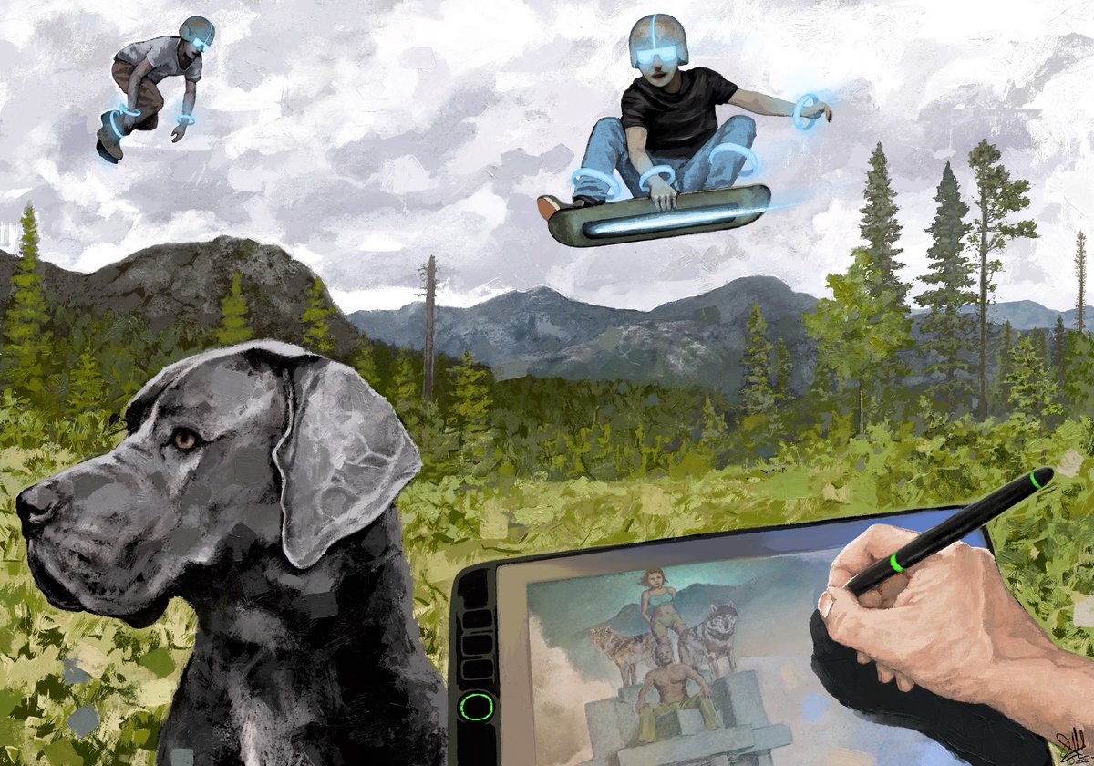 Relax Painting. 2024 #dog #digitalart #art #NFT #NFTsCommunity #nature #naturefreak #NatureInspired #NatureIsLife