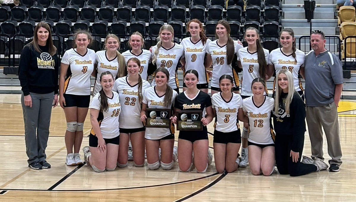 Hackett Lady Hornets Volleyball (@ladyhornetvb) on Twitter photo CONF and DISTRICT champs!๐๐คranked #1 in the state in all classifications and move to 30-0! Regionals next week! ๐๐ <a href="/lilly_oxford/">Lilly Oxford</a> <a href="/Michaelyn_1/">Michaelyn Freeman</a> <a href="/makenzie_f2/">Makenzie Freeman</a> <a href="/edwards_catelyn/">Catelyn Edwards</a> <a href="/JamesKinle56619/">Kinley James</a> <a href="/ryleigh_decker/">Ryleigh Decker</a> <a href="/Kali_Reather/">Kali Reather</a> <a href="/camrynxstiles/">Camryn Stiles</a> <a href="/LaitlynH/">Laitlyn Holbert</a> <a href="/Morgancoryell0/">Morgan Coryell</a> <a href="/evathornburg0/">Eva Thornburg</a> CONF and DISTRICT champs!๐๐คranked #1 in the state in all classifications and move to 30-0! Regionals next week! ๐๐ <a href="/lilly_oxford/">Lilly Oxford</a> <a href="/Michaelyn_1/">Michaelyn Freeman</a> <a href="/makenzie_f2/">Makenzie Freeman</a> <a href="/edwards_catelyn/">Catelyn Edwards</a> <a href="/JamesKinle56619/">Kinley James</a> <a href="/ryleigh_decker/">Ryleigh Decker</a> <a href="/Kali_Reather/">Kali Reather</a> <a href="/camrynxstiles/">Camryn Stiles</a> <a href="/LaitlynH/">Laitlyn Holbert</a> <a href="/Morgancoryell0/">Morgan Coryell</a> <a href="/evathornburg0/">Eva Thornburg</a>