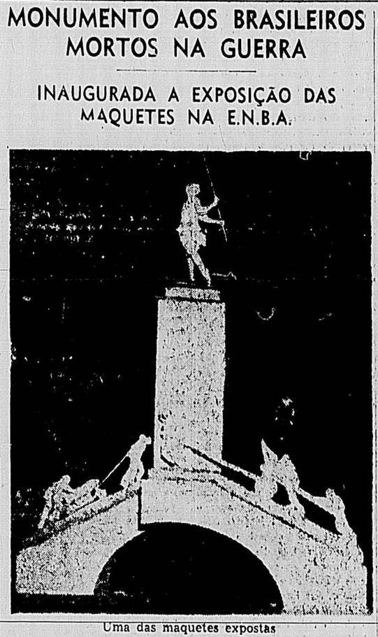 sentandoapua's tweet photo. Notícias da 2ª Guerra: 19OUT1946-Monumento aos Brasileiros mortos na guerra. Inaugurada a exposição das maquetes na Escola Nacional de Belas Artes https://t.co/XcolMXh4oP 

#OUT46 #CorreioDaManhã #WWII #monumento #mortos https://t.co/5kKsZjJqUZ