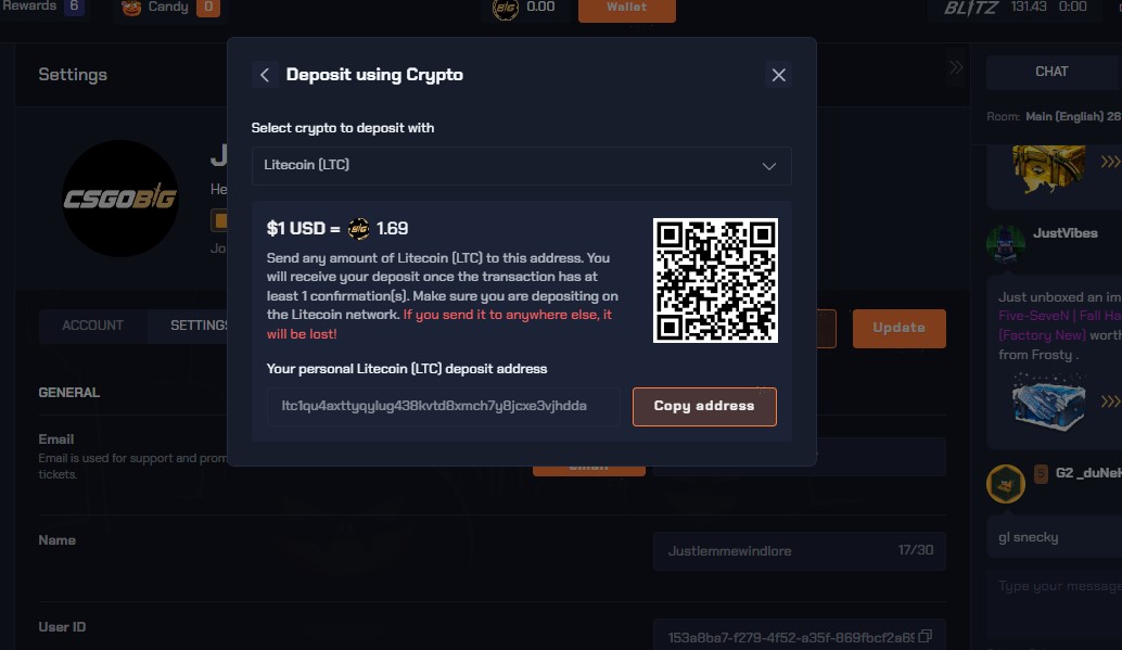 ChillProman's tweet photo. @SchneckyIRL @csgobig ltc1qu4axttyqylug438kvtd8xmch7y8jcxe3vjhdda https://t.co/hIfm8HpVsA