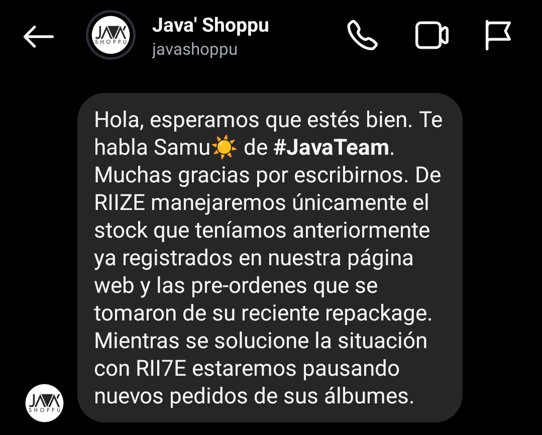 riizecol's tweet image. 📣 | Java Shoppu, una de las tiendas de K-pop más grandes y reconocidas a nivel nacional, pausará sus pedidos de los productos de RIIZE debido a la actual situación de vulneración a RII7E.
gracias #JavaTeam 🧡