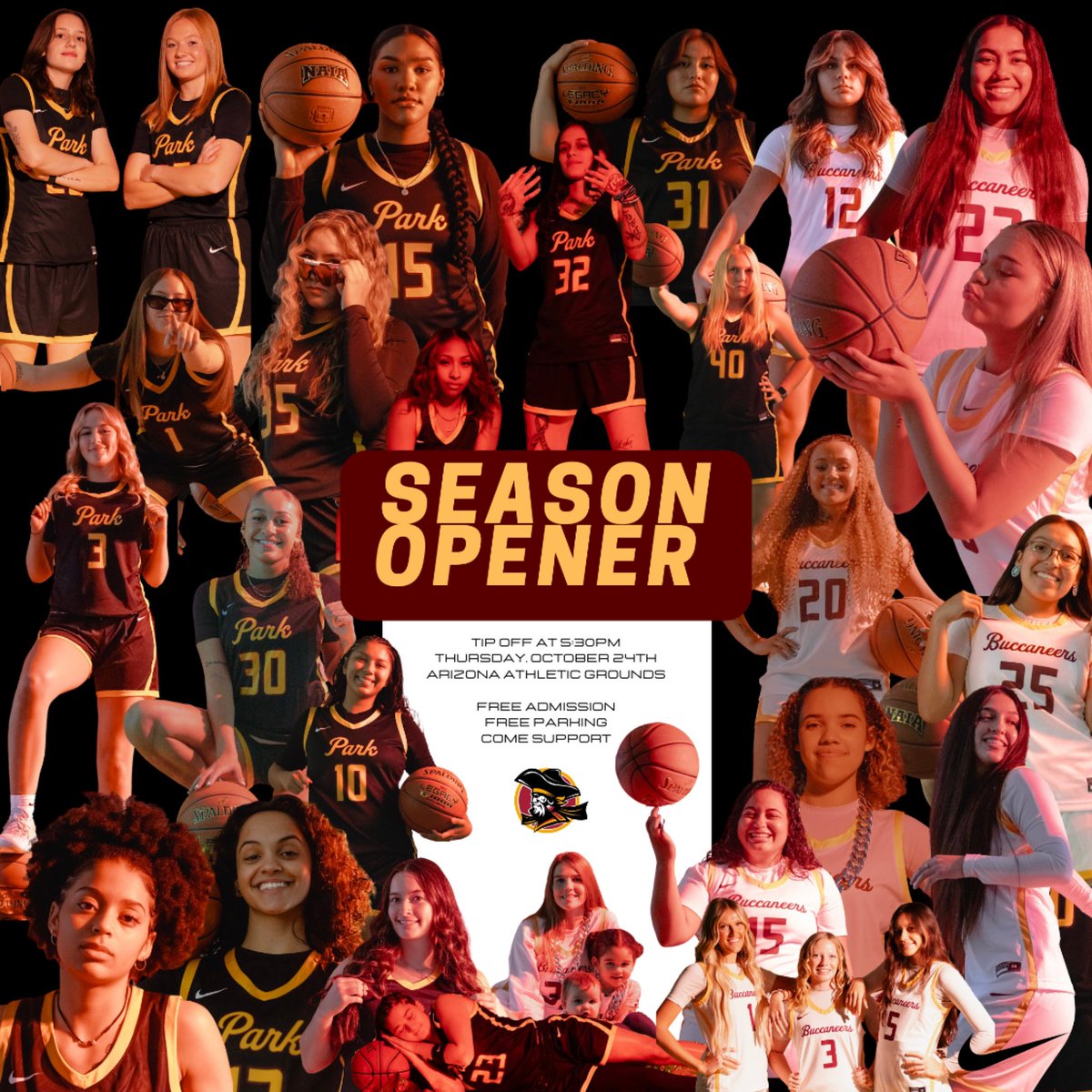 🚨 Join us for our 2024-25 season opener on Thursday, October 24, 5:30 PM, at Arizona Athletic Grounds!! 

✅ FREE parking 
✅ FREE admission

See you there! 🏴‍☠️🌊⚓️
