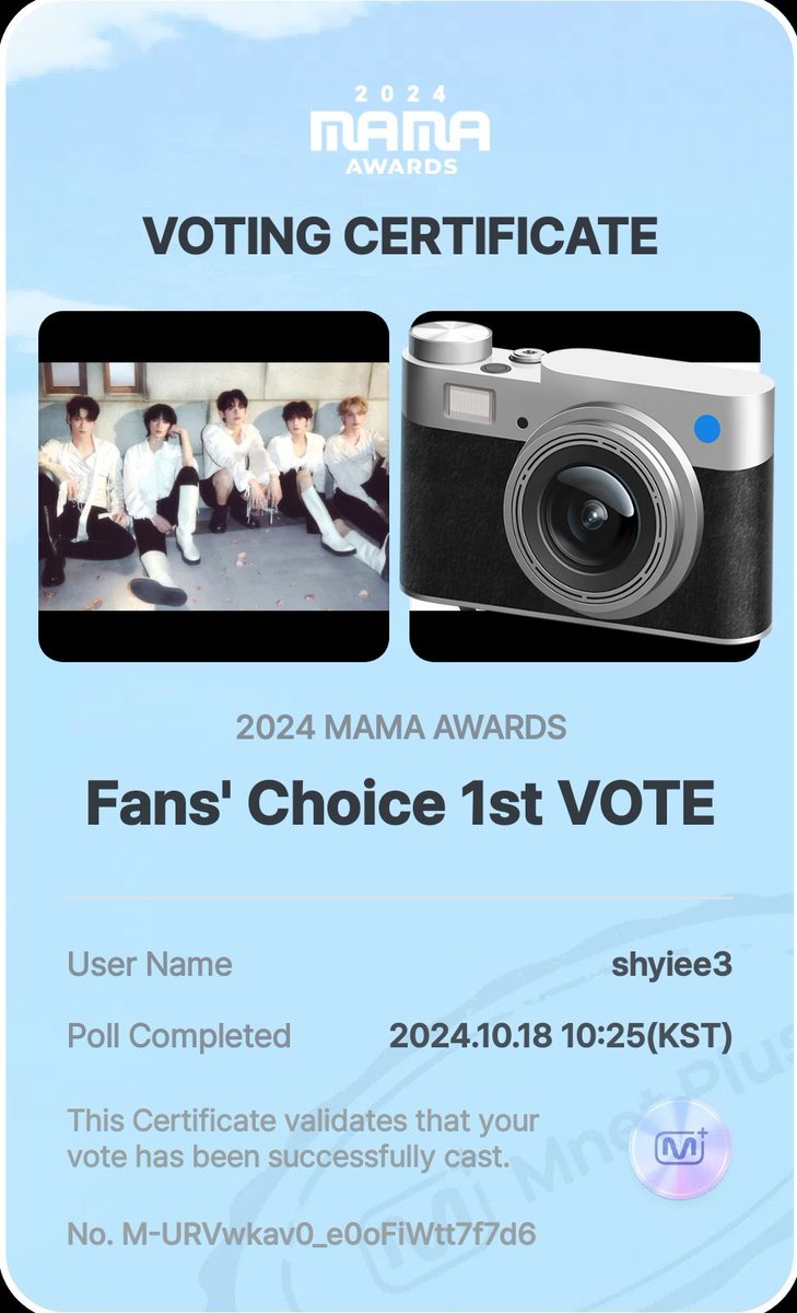 frostaelady's tweet photo. VOTE VOTE VOTE

#2024MAMAVOTE #tomorrowxtogether https://t.co/1TVDGi7oTH
