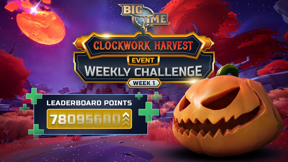 🎃 「クロックワークハーベスト」が始まりました！🎃 
ウィークリーチャレンジ #1
100個のパンプキンを集め、コスメティックアイテムをクラフトし、セカンダリーマーケットでパンプキンを購入しましょう！
📆  開始日：本日から
📆 終了日：2024年10月22日（火）午前3:00 (日本時間 JST)