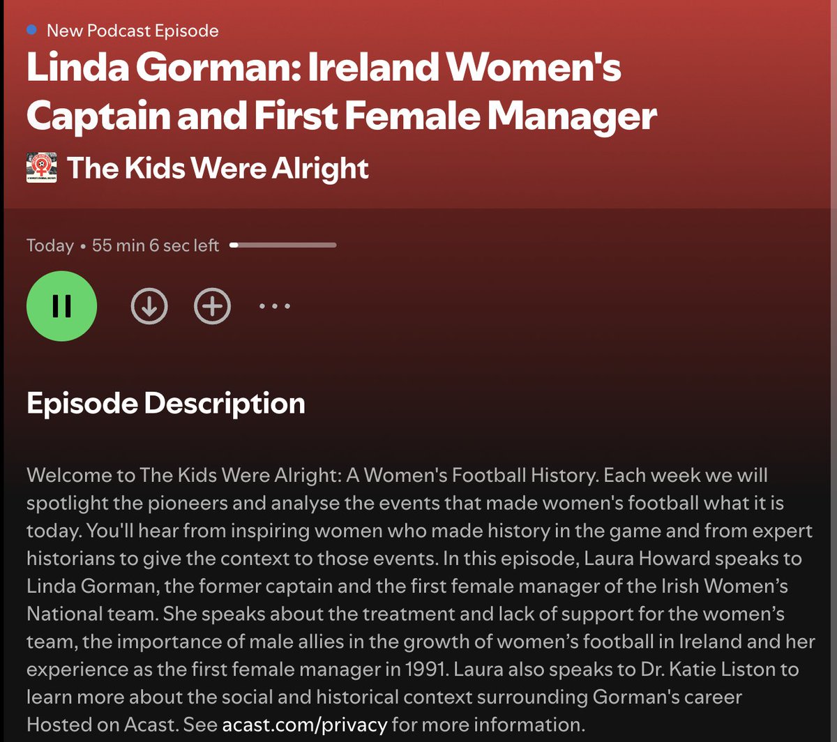 kliston14's tweet photo. New episode of @TKWAPodcast 🎙️ with Linda Gorman and me. Hear about Linda's experiences as a former international player and first female manager of Irish #WNT And find out more about the socio-historical context of women's sports in Ireland. 🦻🦻 here 👇https://t.co/UkVvOmWW5J https://t.co/VeJYJK8dl5
