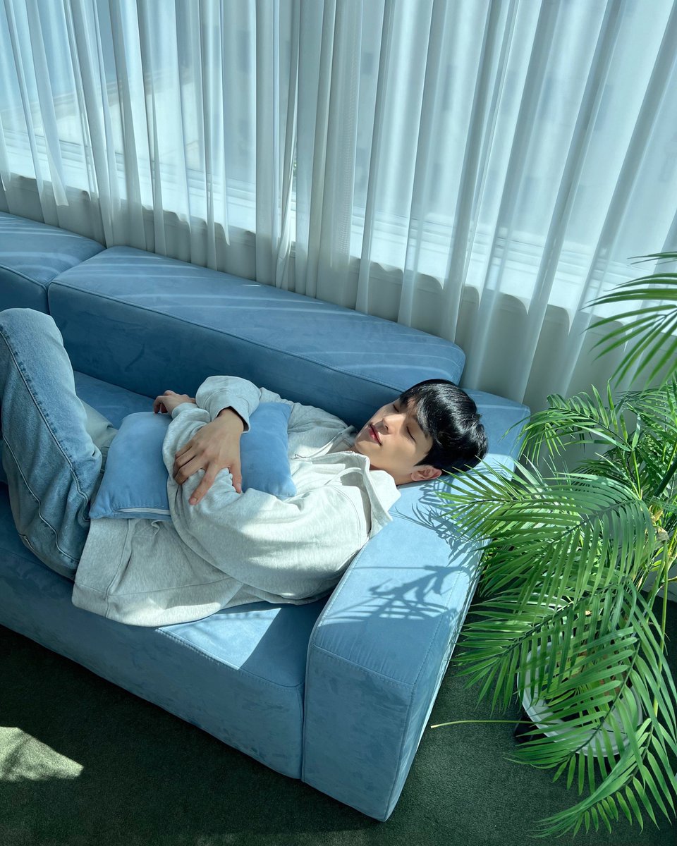woooojinn's tweet photo. [#우진] Falling asleep…🥱🛋️🌿☀️ https://t.co/PU9ozxSEmw