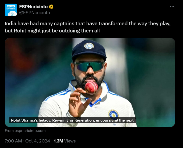 Man redefined Test cricket for India Captain Rohit Sharma🫡