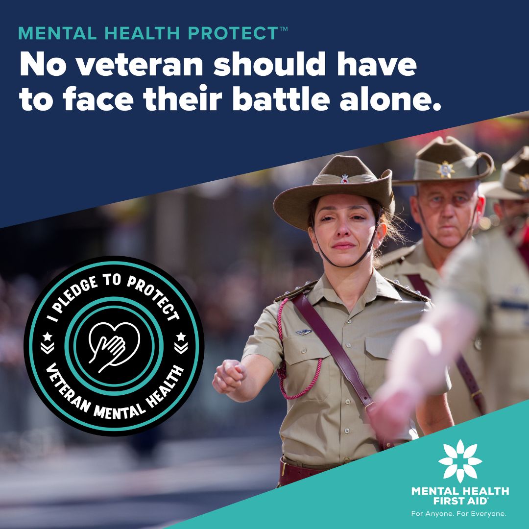 This week is Veterans’ Health Week, and we’re so proud to officially launch Mental Health Protect – a free, fully funded mental health literacy and suicide prevention training program for the veteran community here in Australia. Learn more and enrol in training: