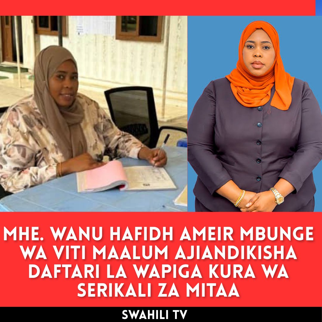 NetworkTv2023's tweet photo. Mwenyekiti wa Taasisi ya Mwanamke Initiatives Foundation (MIF) na Mbunge wa Viti Maalum (CCM), Mhe. Wanu Hafidh Ameir amejiandikisha katika Daftari la Wapiga Kura wa Serikali za Mitaa linaloendelea nchi nzima tangu 11 - 20 Oktoba, 2024. https://t.co/55T5eSvO36