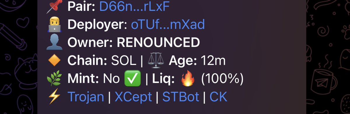 bloomstarbms's tweet photo. Now i will teach you how to do most of them fast..!

When you find a token on pumpfun or dexscreener, first you have to check the name of the coin and ask the following question;

- is the name unique?
- is it memeable?
- Is it a derivative? Best if its not..!

If the name has all qualities above, next is to check the contract if it has the following?

- If liquidity is locked and burnt?
- If Token is mintable? Best if irs
- If 50% Token supply is being held by a wallet or 2 or 3?
- If contract is renounced?