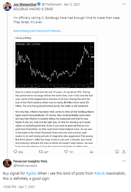 Petefinanceslo's tweet photo. Be careful who you listen to... #Gold is higher $1000 per ounze. It was not over. It was a start. https://t.co/0Y0AgbP0GG