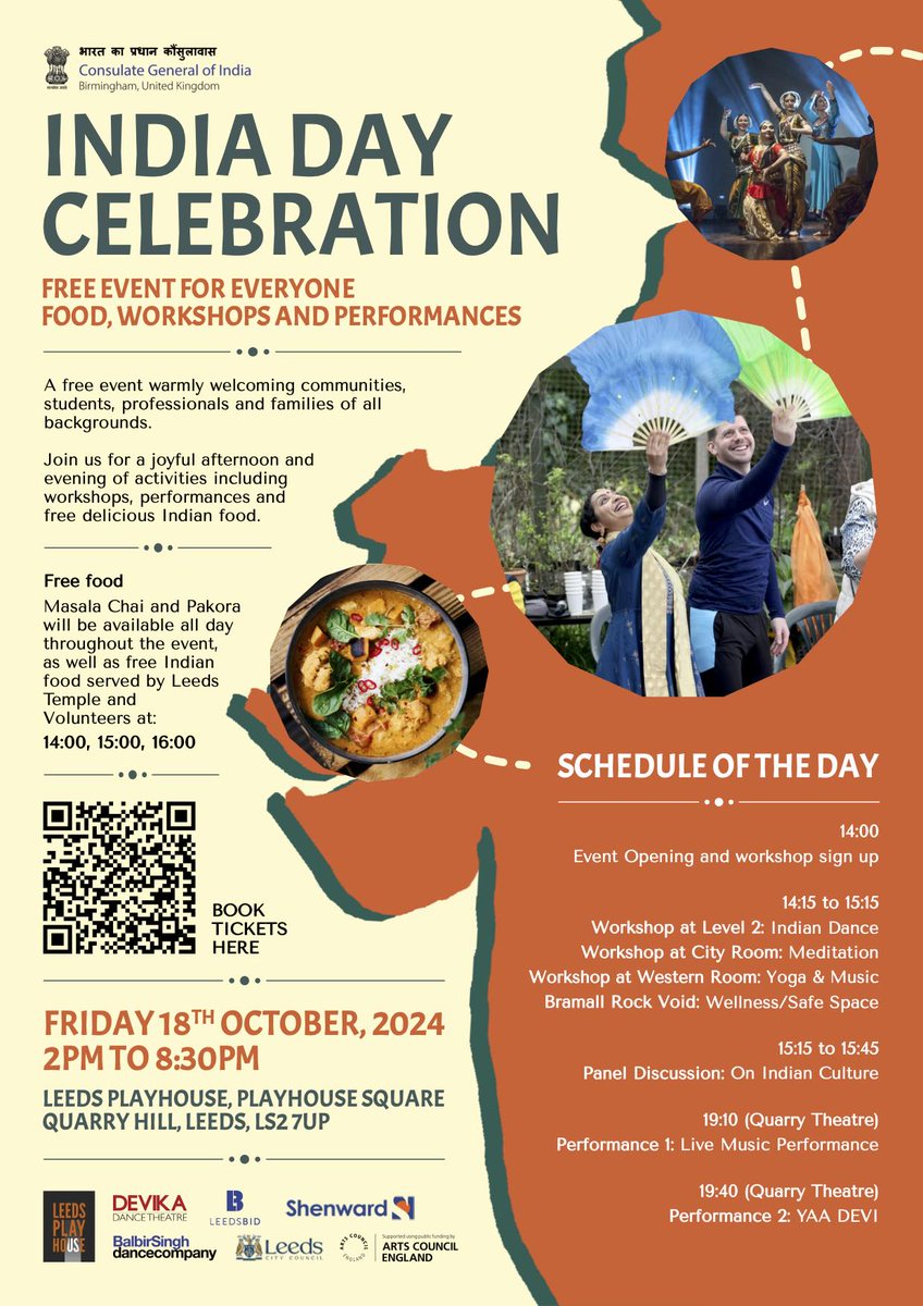Balbir Singh Dance Co (@balbirdance) on Twitter photo 🎉🇮🇳 Celebrate India Day in #Leeds today. Don’t miss a joyful afternoon & evening of food, workshops & performance <a href="/LeedsPlayhouse/">Leeds Playhouse</a>. We’ll be performing tonight 💃✨ Check out the slide for all the details. #IndiaDay #LeedsPlayhouse #BSDC #CelebrateTogether #LeedsEvents 🎉🇮🇳 Celebrate India Day in #Leeds today. Don’t miss a joyful afternoon & evening of food, workshops & performance <a href="/LeedsPlayhouse/">Leeds Playhouse</a>. We’ll be performing tonight 💃✨ Check out the slide for all the details. #IndiaDay #LeedsPlayhouse #BSDC #CelebrateTogether #LeedsEvents