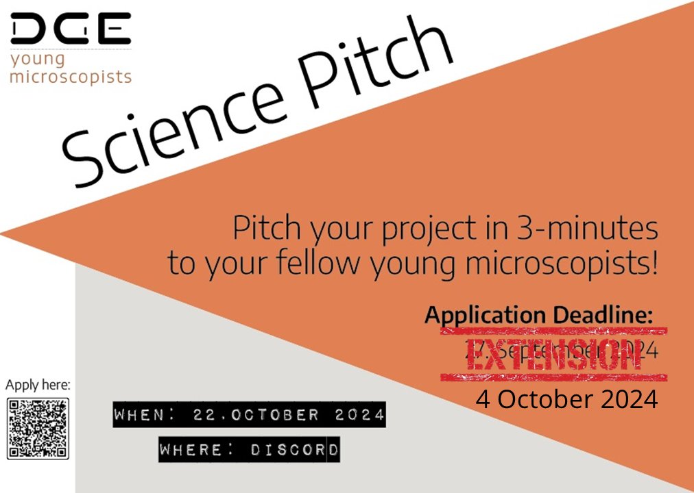 🔬 𝗗𝗢𝗡'𝗧 𝗠𝗜𝗦𝗦 𝗢𝗨𝗧!

Join the DGE Young Microscopists Science Pitch on 22 Oct at 7:00 PM CET!

🌍 Location: Zoom
👩‍🔬3-min pitches from rising microscopy stars
🔗 RSVP: lnkd.in/gBE6PVKc

#YoungMicroscopists #SciencePitch #Microscopy #Networking