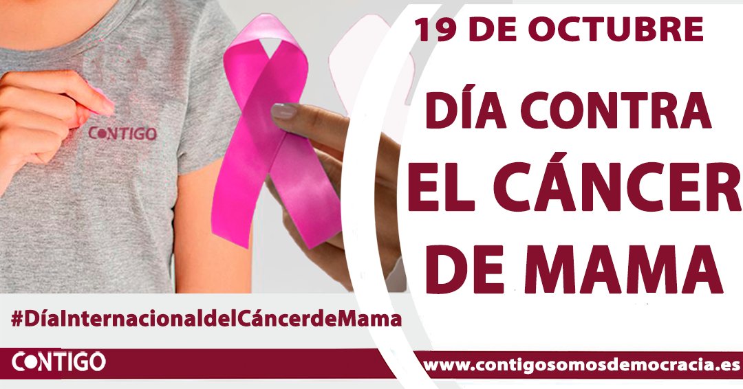 Desde CONTIGO Consideramos que la lacra
del Cáncer debe ser una cuestión sanitaria de estado,
dada su proliferación.
Este año la <a href="/ContraCancerEs/">Asociación Española Contra el Cáncer</a> pone el lema:
"Contigo el rosa es más que un color"
#DíaInternacionaldelCáncerdeMama