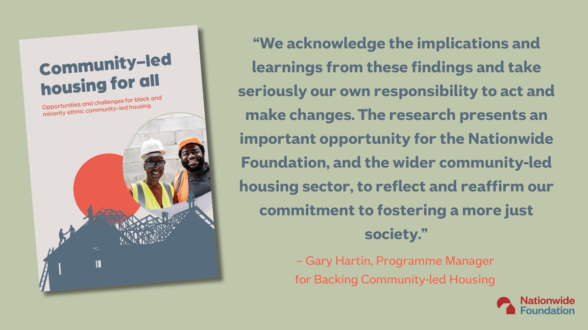 Nationwide Foundation (@nationwidefdtn) on Twitter photo Today <a href="/LeedsCommHomes/">Leeds Community Homes</a> have launched new research on the challenges faced by black and minority ethnic communities within the community-led housing sector. As co-funders of the research, and long-term funders of CLH, @NatFdtnGary shares our response: nationwidefoundation.org.uk/our-role-in-em… Today <a href="/LeedsCommHomes/">Leeds Community Homes</a> have launched new research on the challenges faced by black and minority ethnic communities within the community-led housing sector. As co-funders of the research, and long-term funders of CLH, @NatFdtnGary shares our response: nationwidefoundation.org.uk/our-role-in-em…