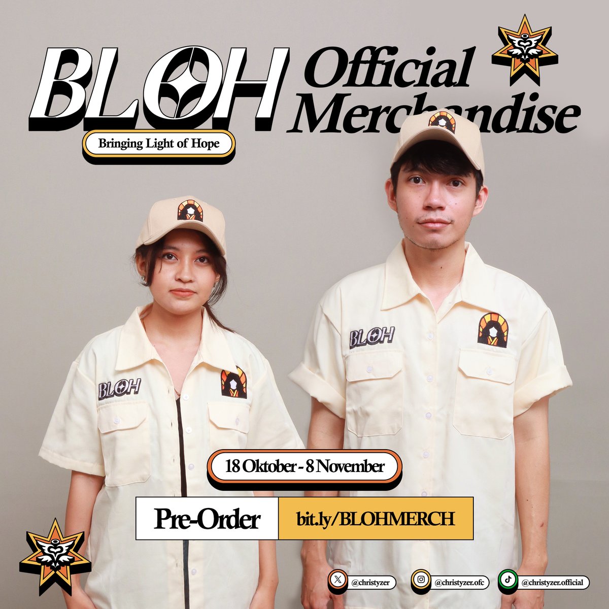 Christyzer's tweet photo. Christyzer Proudly Present : “Bringing Lights of Hope Merchandise” 

Pre Order 18 Oktober - 8 November 2024

Secure yours now! 

#BLOH #sunRISE https://t.co/Ix6C0FtvXo