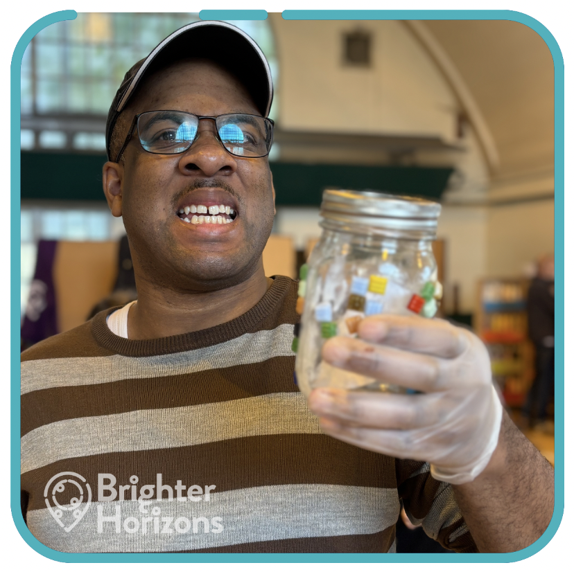 We had loads of fun playing with mosaics in our art class yesterday. I think you'll agree the service users made some lovely items! 

#brighterhorizons #brighterhorizonsdaycentre #brighterhorizonslewisham #brighterhorizonsdownham #lewishamdaycentre #lewishamcommunity #neurodi ...