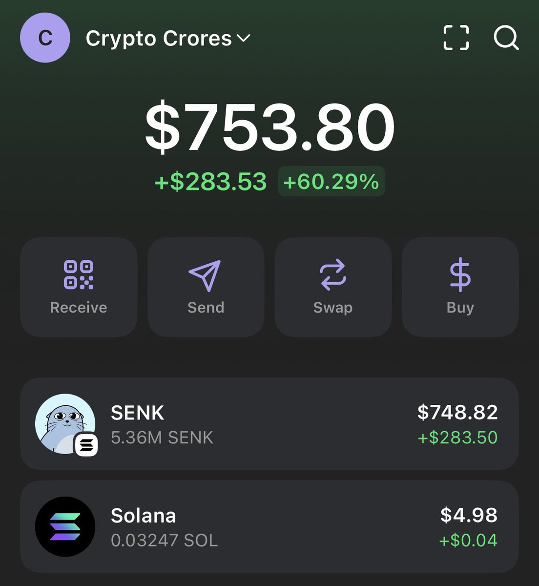crypto_crores's tweet photo. 50 Likes and Retweet, then i will tweet the private key of this wallet $SENK https://t.co/CpvqCkp6ld