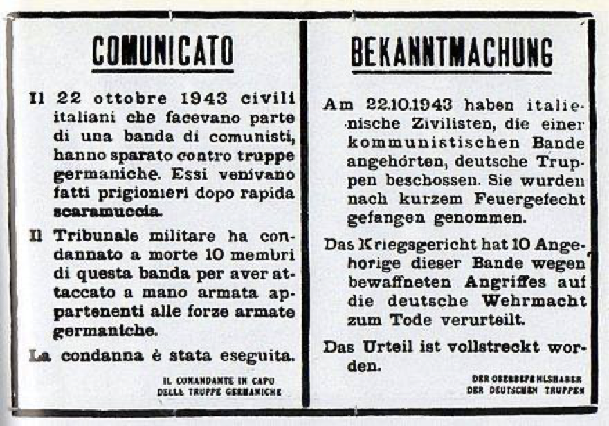 ANPIRomaPosti's tweet photo. Il #23ottobre 1943 i parà tedeschi della divisione "#HermannGoering" fucilarono, presso il quartiere di #Pietralata a #Roma, nove partigiani del Movimento Comunista d'Italia-Bandiera Rossa ed un ciclista totalmente estraneo alla #Resistenza fermato in Via Tiburtina. https://t.co/7UAoQxzxNY