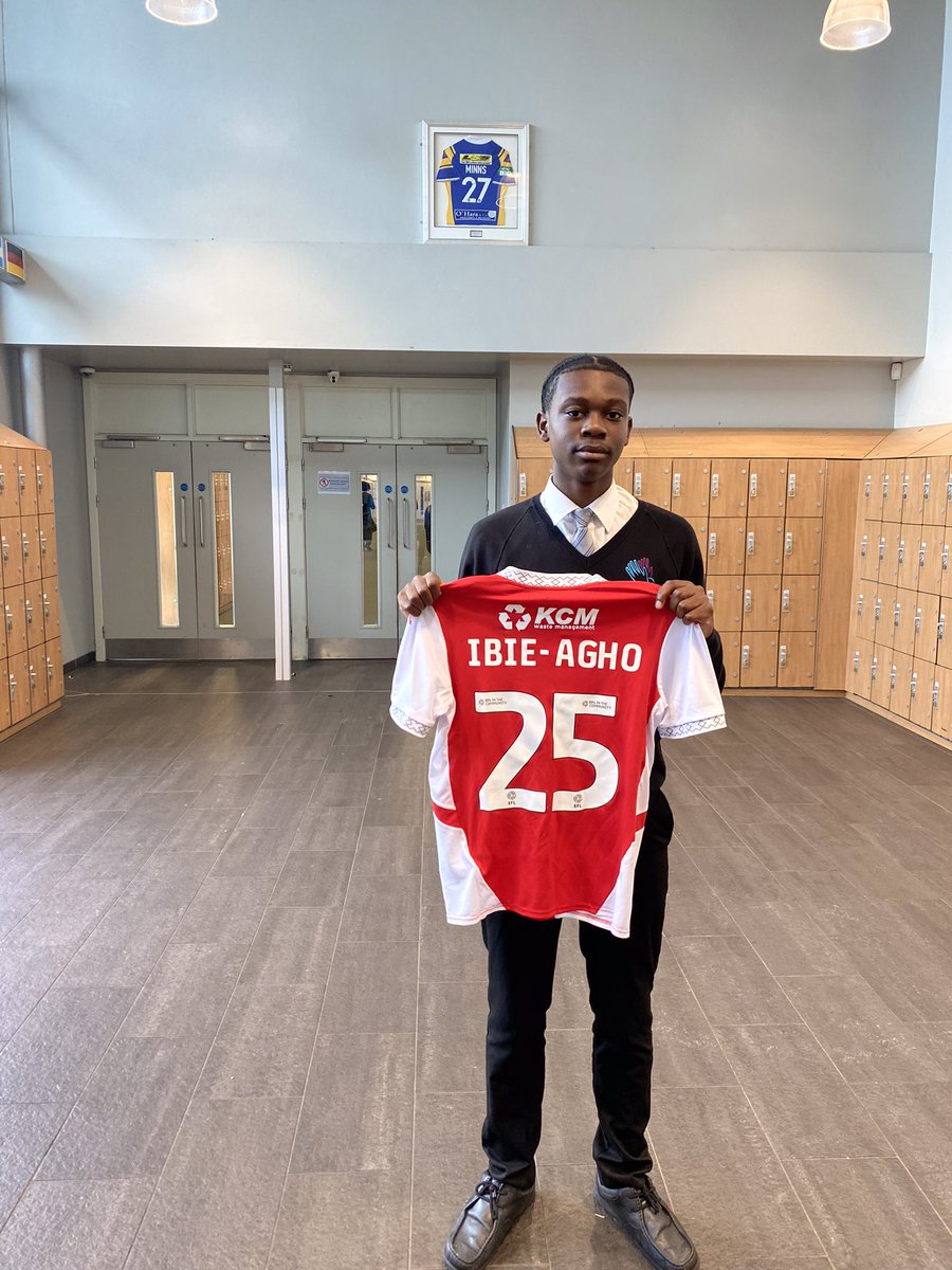 Another shirt for our collection. Thanks to Osahon who has kindly donated his Rotherham shirt to go up on our wall of inspiration. Good luck for the future and we look forward to putting a first team shirt up there one day. #BYAWallofInspiration