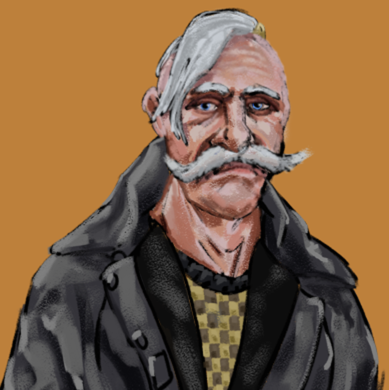 SynfIV's tweet photo. This is the only human I've drawn in probably a few years now, he was a character for a short lived Cyberpunk 2020 TT session https://t.co/6BBTmx6bE8