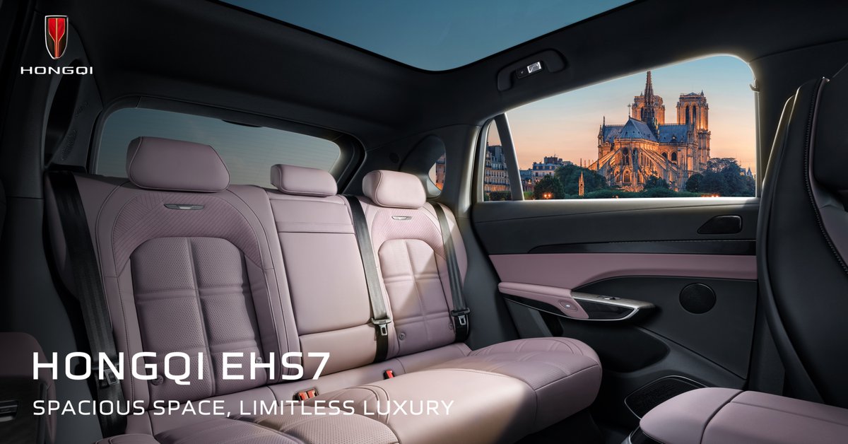 HongqiGlobal's tweet photo. #HONGQIEHS7 illuminates your journey in the city of lights with its sophisticated space. #HONGQI #ForwardtoExcellence MONDIAL DE L'AUTO 2024 | Paris Motor Show https://t.co/CQaY2ev8NX