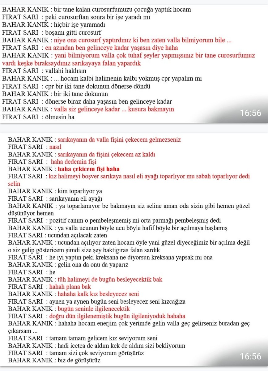 bosunatiklama's tweet photo. Emrullah Erdinç, 'Yenidoğan Çetesi'nin lideri ile örgüte mensup hemşire arasındaki mesajları yayınladı.

• "Ben gelinceye kadar ölmesin ha."

• "Sarıkaya'nın (bebeğin adı) fişini çekeceğim he gelmezseniz."
- "Haha dedemin fişi."

• "Tüh Halime'yi de bugün bekleyecektik bak."
- "Haha plana bak."
- "Haha kalk kız besleyeceğiz seni."