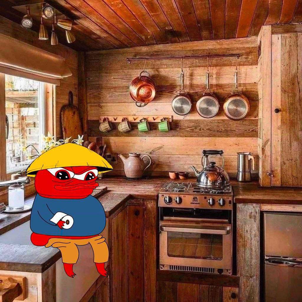 $PEIPEI working hard in the kitchen stay tuned