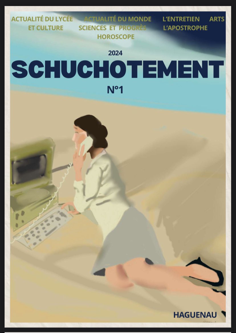 Le nº1 du journal du lycée vient de paraître : 
lycee-europeen-schuman.eu/telech/schumag…