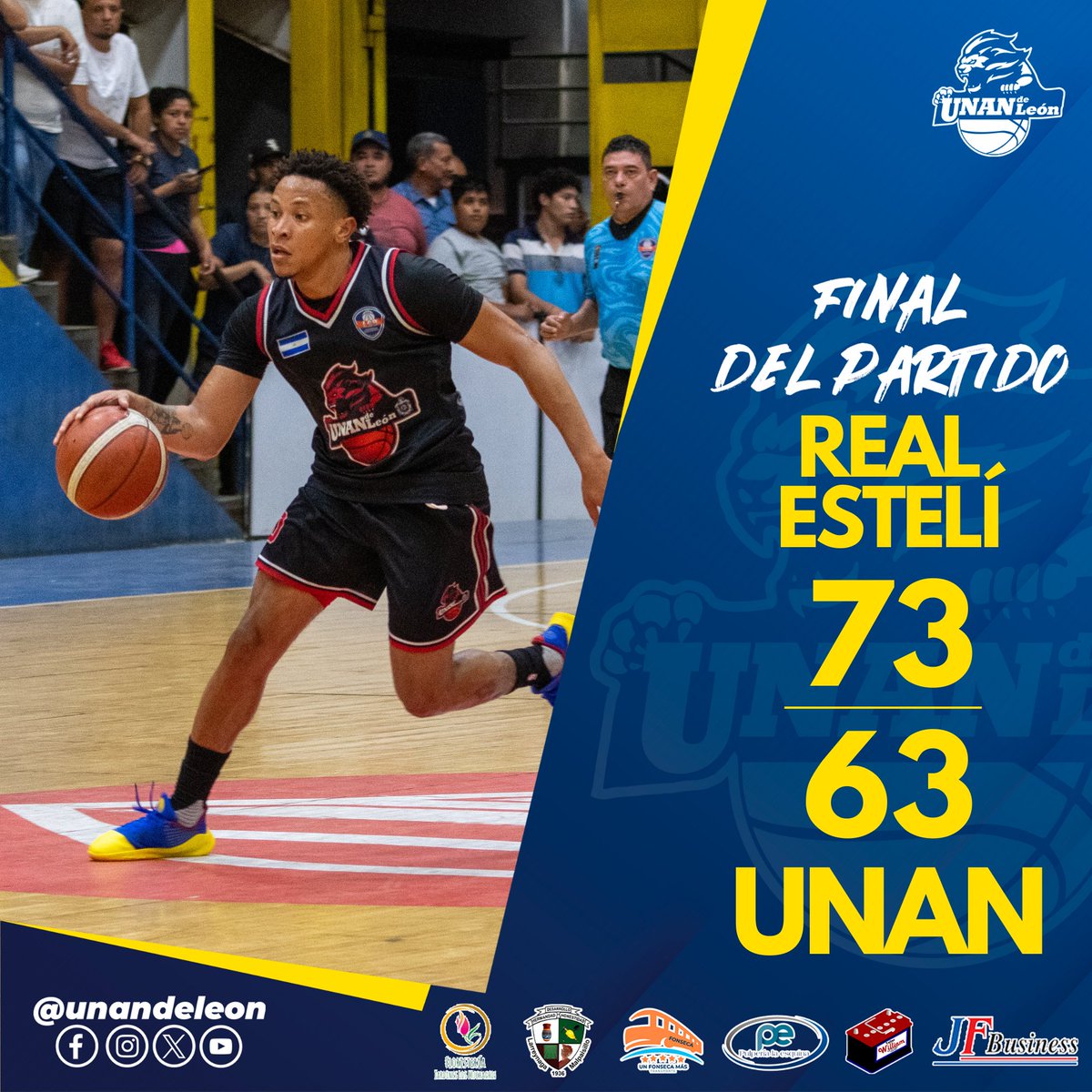 🏀 Final del Partido 🦁

⛹️‍♂️ ¡Vamos UNAN! 🦁

 #UNANdeLeón 🦁
 #LSB2024 🏀 
#OrgullosamenteUNANLeón ⛹️‍♂️