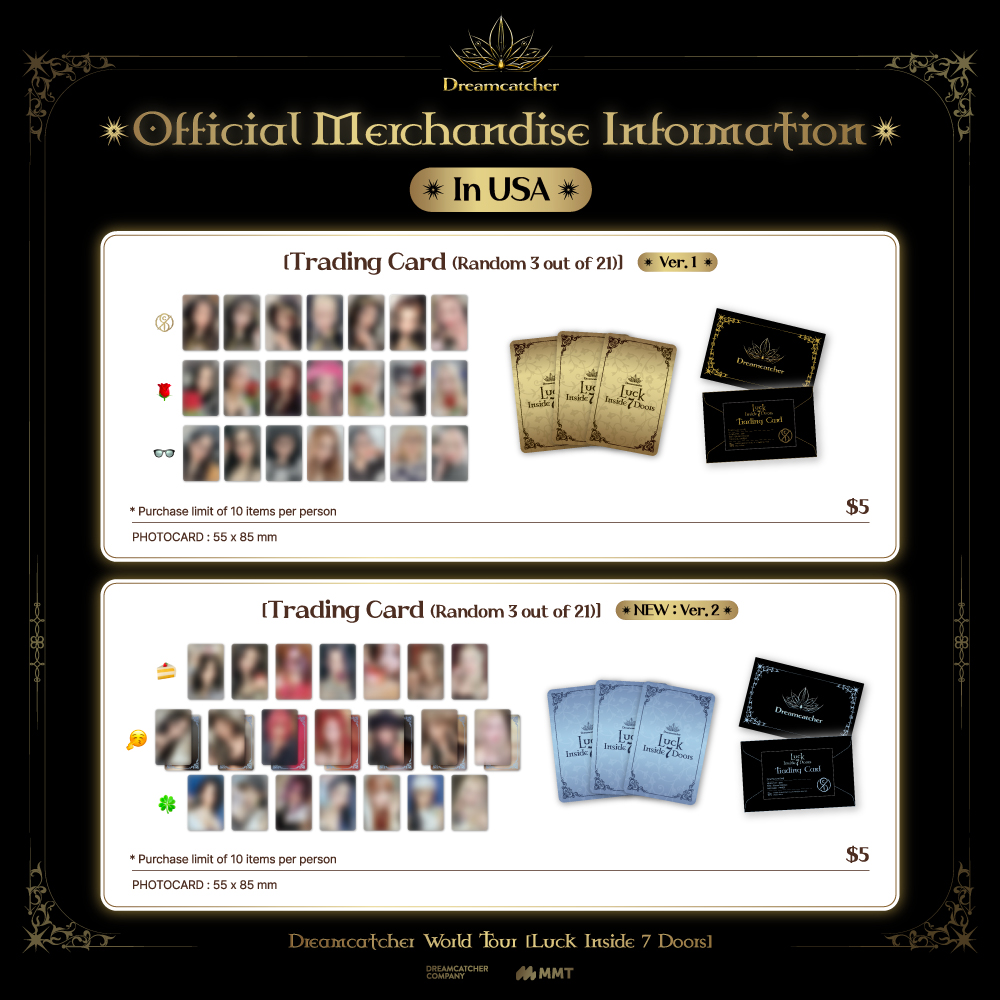 _mymusictaste's tweet photo. 📢 Official Tour Merchandise Information 📢

#InSomnia, Get ready for Dreamcatcher 2024 World Tour [Luck Inside 7 Doors] in USA 🗝️

🛍 Official Tour MD - will be available at the venue on show days!

Don't miss out on your tix! 🤓
Tickets🎫 https://t.co/sEp4dhtiU1
M&G🎟️ https://t.co/IDDCcUFeTV

#드림캐쳐 #Dreamcatcher
#2024WorldTour 
#LuckInside7Doors